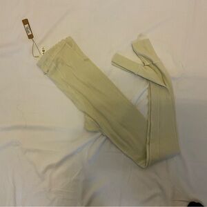 SKIMS Cream Leggings with Lace Trim